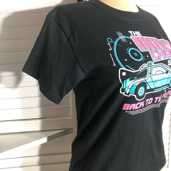 Gildan Back to the Future T-Shirt Black Cotton Size Medium - Picture 5 of 10